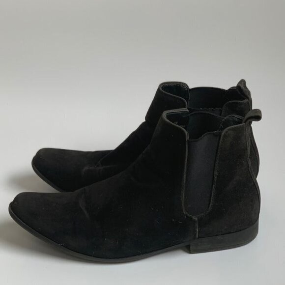 ASOS black suede shoes 10 pullup - Picture 7 of 9